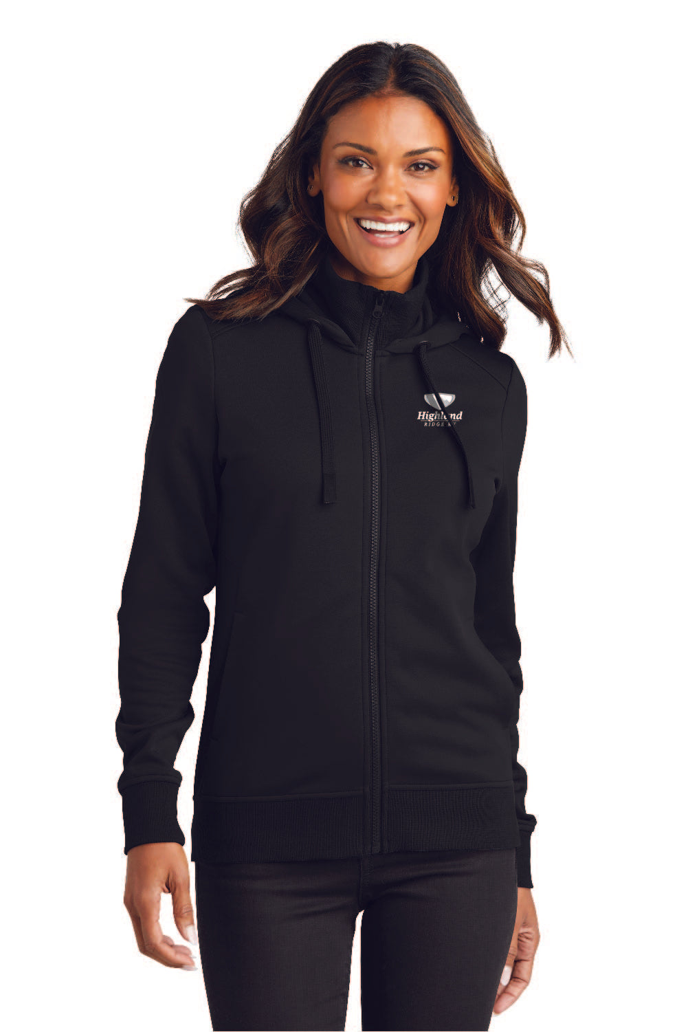 Port Authority® Ladies Smooth Fleece Hooded Jacket - L814